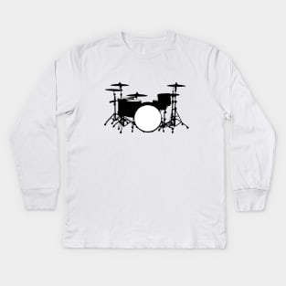 Drum Kit Kids Long Sleeve T-Shirt